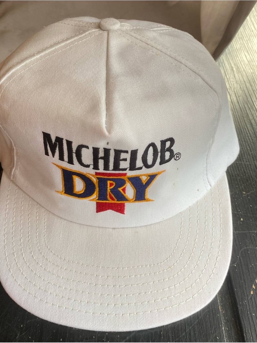 Michelob Dry White Embroidered Snapback Hat